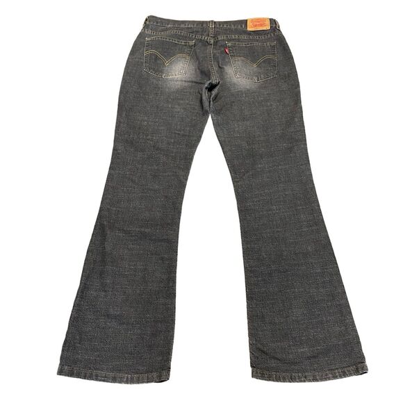 Women’s Levi’s 515 Nouveau Boot Cut Stretch 12 MIS M 32x32 Y2K Dark Wash Mid - Picture 4 of 12